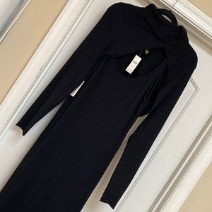 Anthropologie Black Sweater Dress with Caplet. Size XL. Two Piece set. NWT.